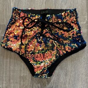 Club Exx Sequin Booty Shorts